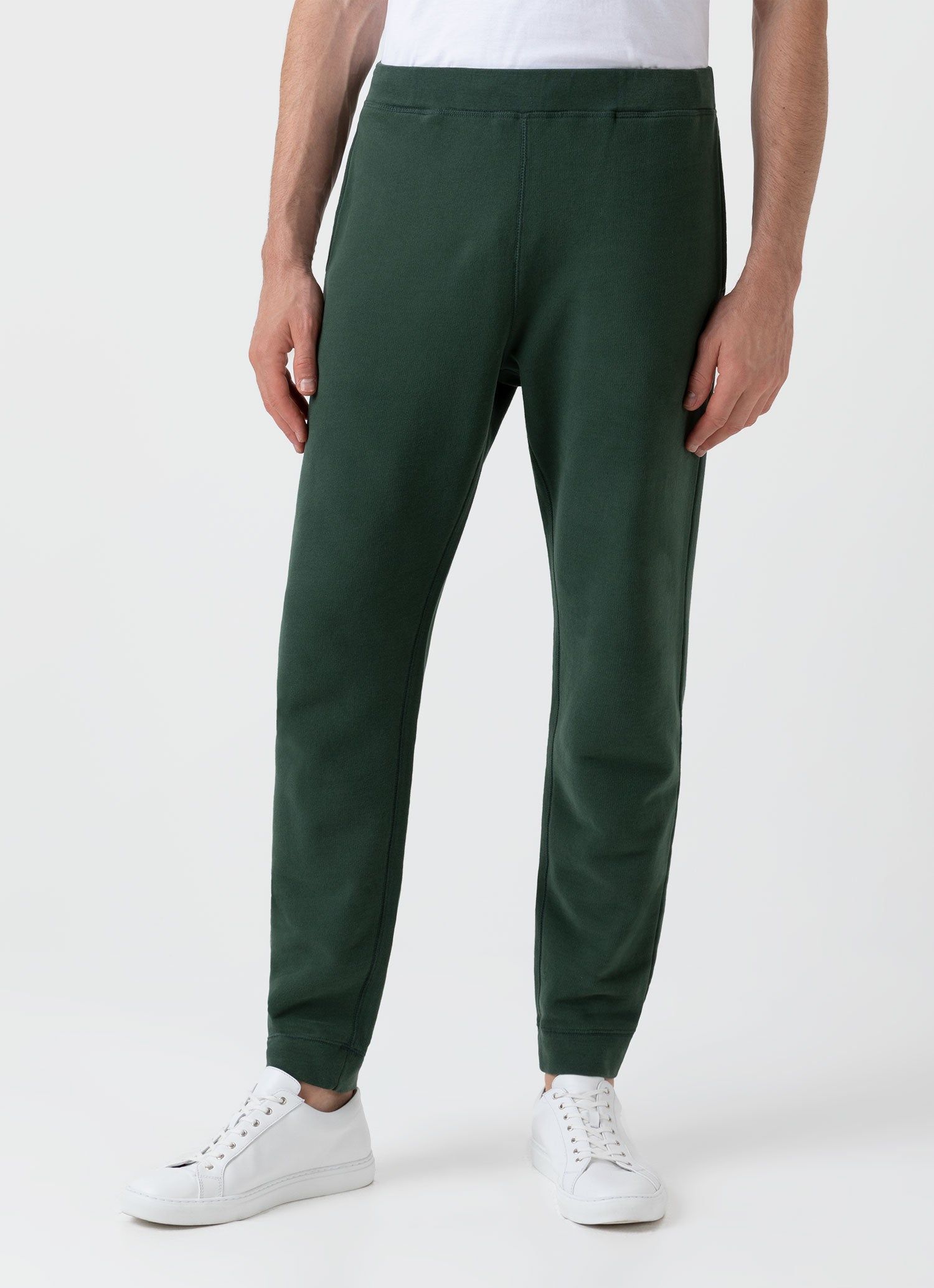 Men's Loopback Sweatpants in Dark Green sold by Sunspel product image thumbnail 3