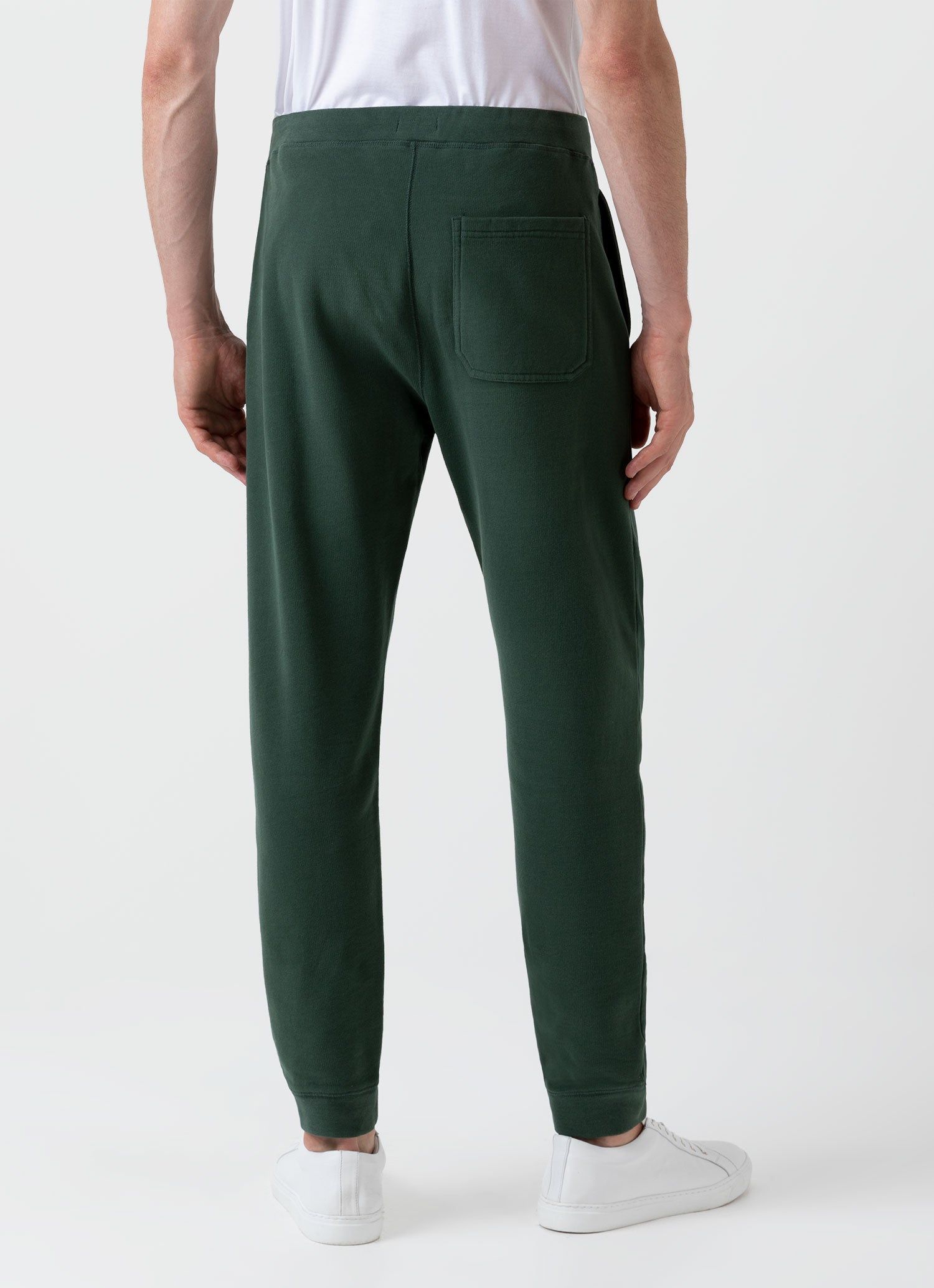Men's Loopback Sweatpants in Dark Green sold by Sunspel product image thumbnail 4