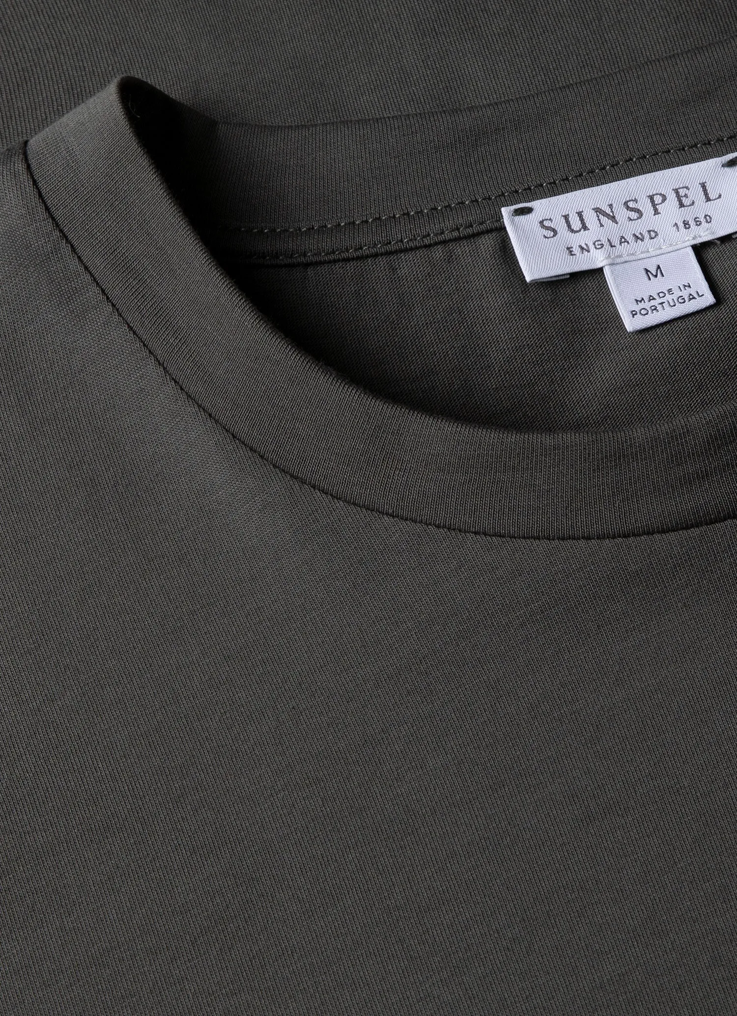 Men's Riviera Midweight T-shirt in Drill Green sold by Sunspel product image thumbnail 4