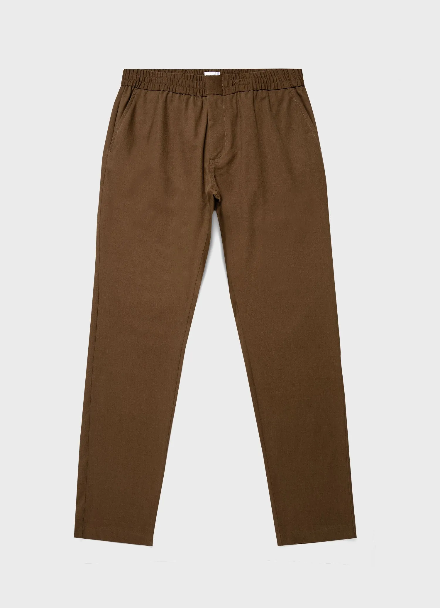 Men's Brushed Cotton Wool Drawstring Trouser in Dark Stone sold by Sunspel