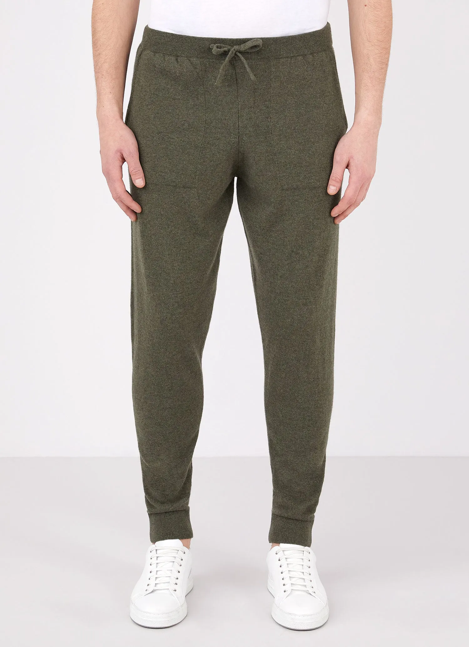 Men's Cashmere Lounge Pant in Dark Moss sold by Sunspel product image thumbnail 2