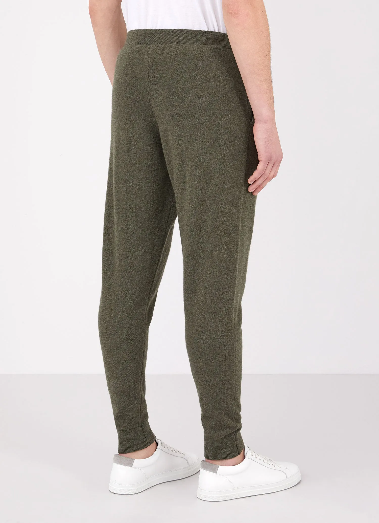 Men's Cashmere Lounge Pant in Dark Moss sold by Sunspel product image thumbnail 4