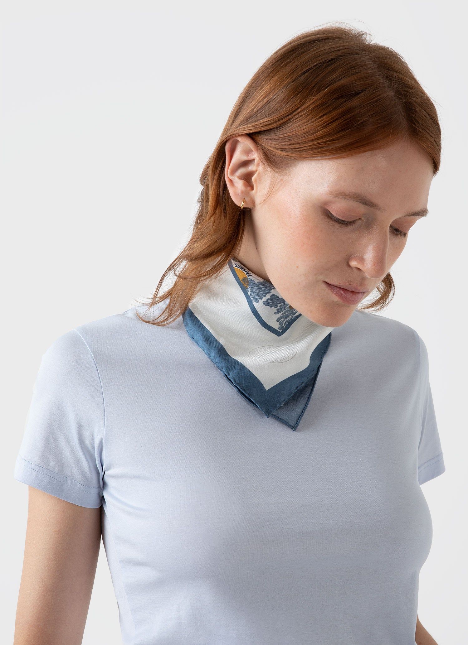 Women's Classic T-shirt in Pastel Blue sold by Sunspel product image thumbnail 2