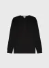 Men's Long Sleeve Waffle Henley in Coffee sold by Sunspel