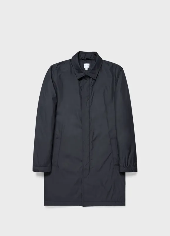 Men's Insulated Mac in Navy sold by Sunspel