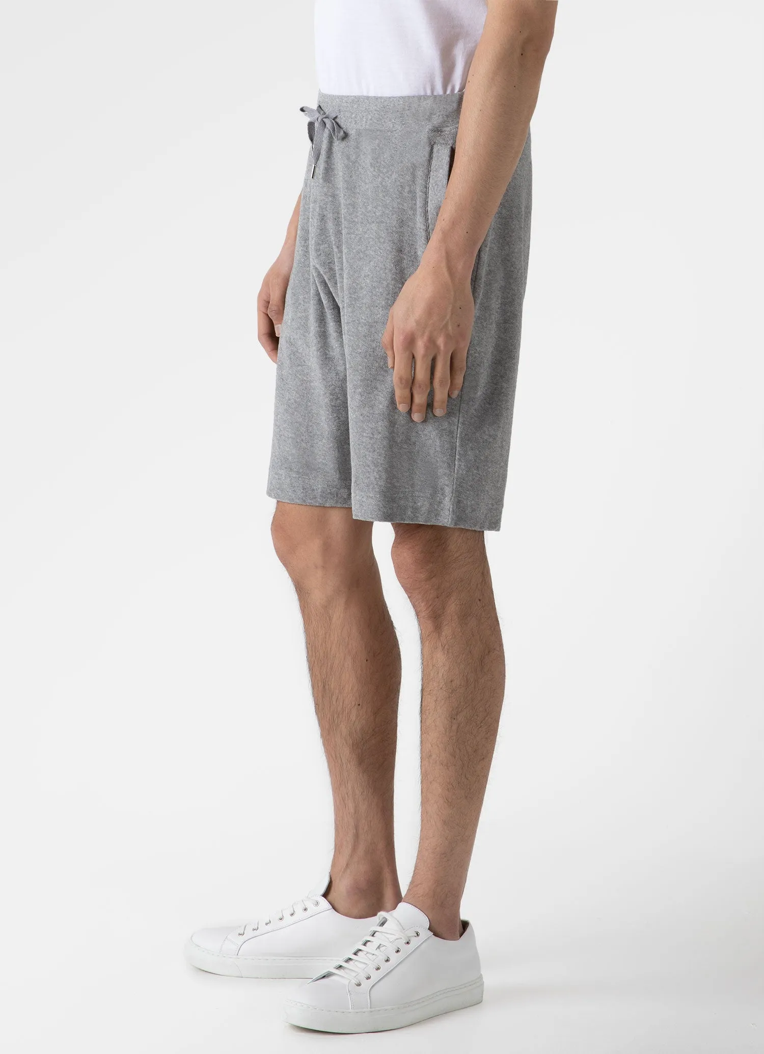 Men's Towelling Short in Grey Melange sold by Sunspel product image thumbnail 5