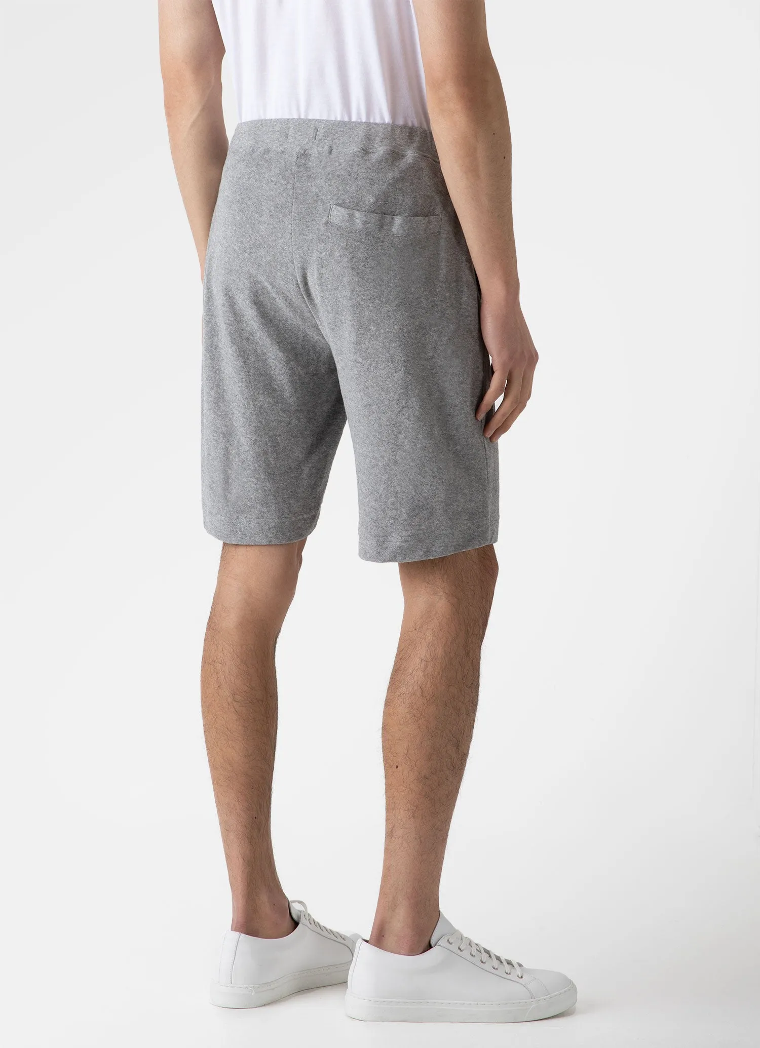 Men's Towelling Short in Grey Melange sold by Sunspel product image thumbnail 4