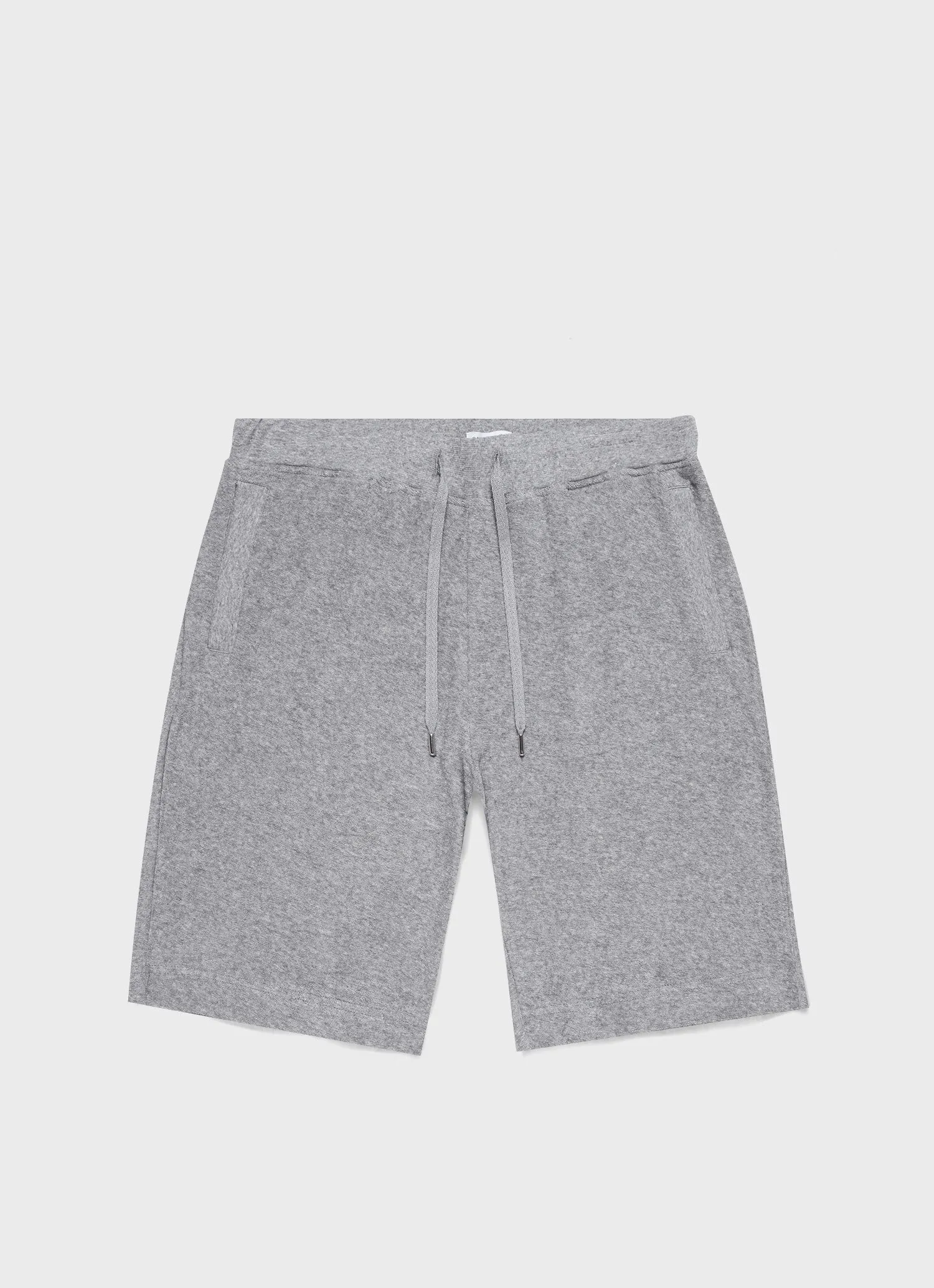 Men's Towelling Short in Grey Melange sold by Sunspel