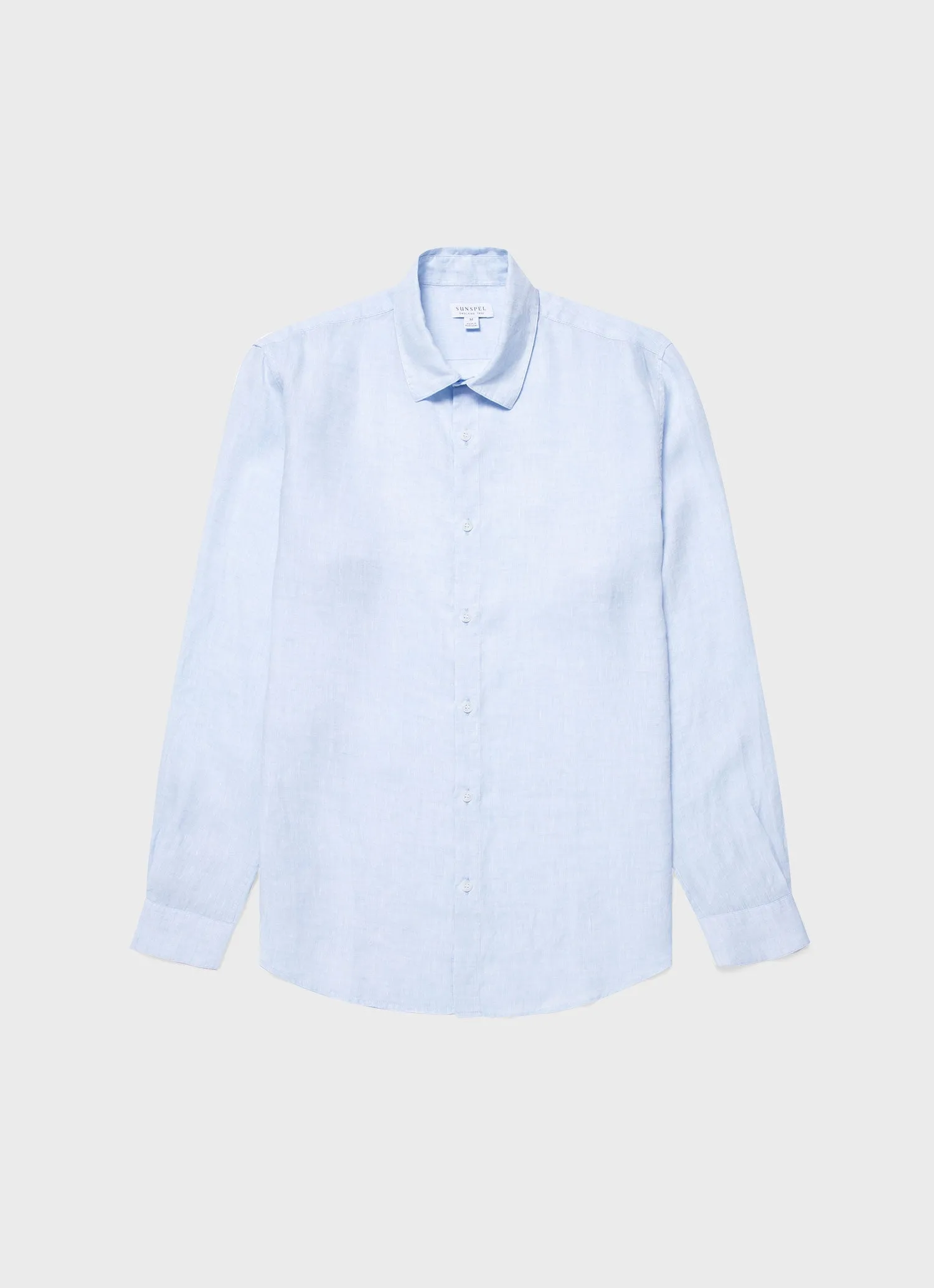 Men's Linen Shirt in Light Blue sold by Sunspel