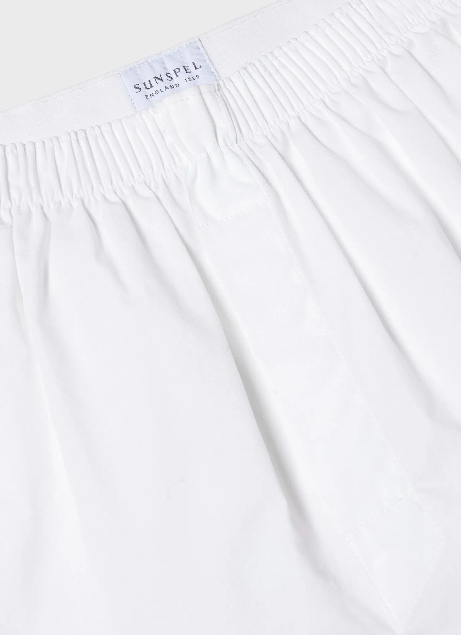 Men's Long Cut Classic Boxer Shorts in White sold by Sunspel product image thumbnail 4
