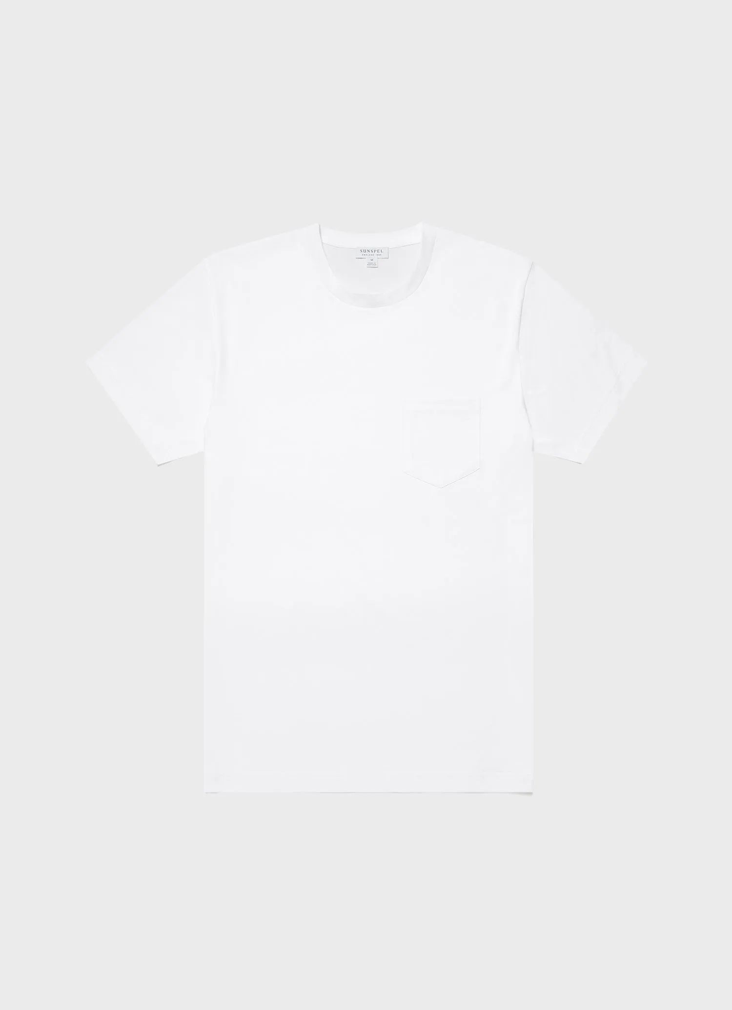 Men's Riviera Pocket T-shirt in White sold by Sunspel