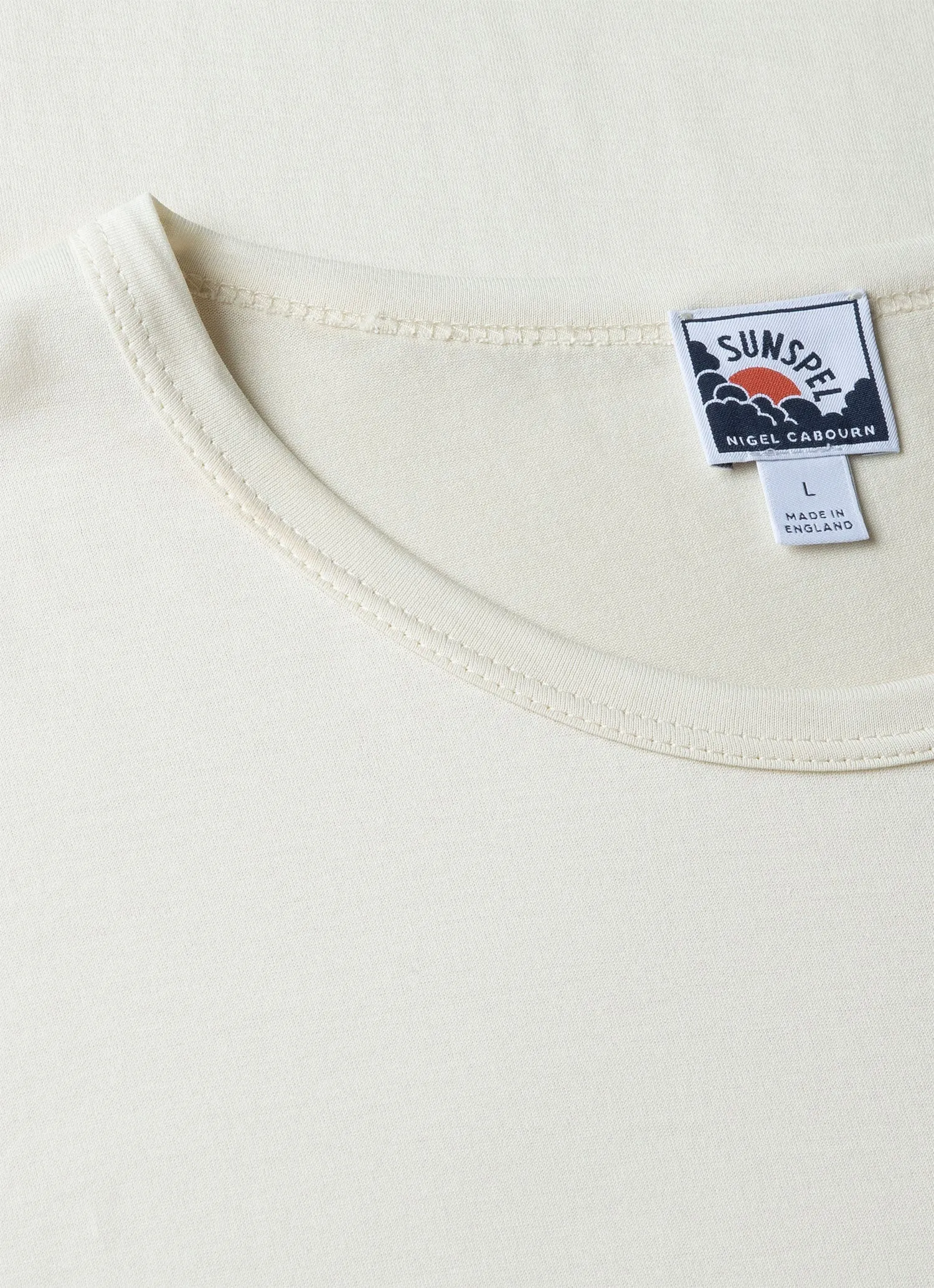 Men's Sunspel x Nigel Cabourn T-shirt in Stone White sold by Sunspel product image thumbnail 4