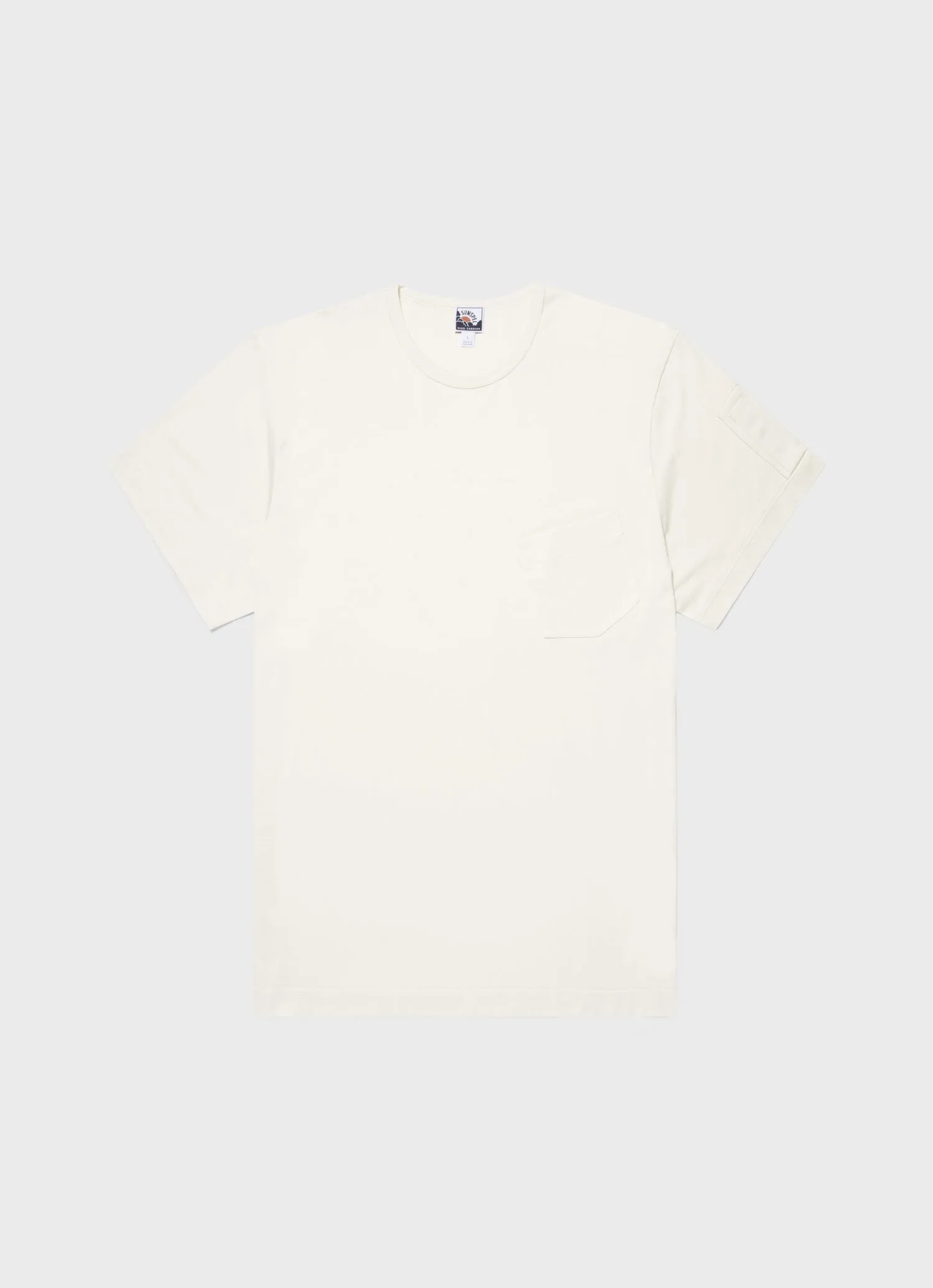 Men's Sunspel x Nigel Cabourn T-shirt in Stone White sold by Sunspel