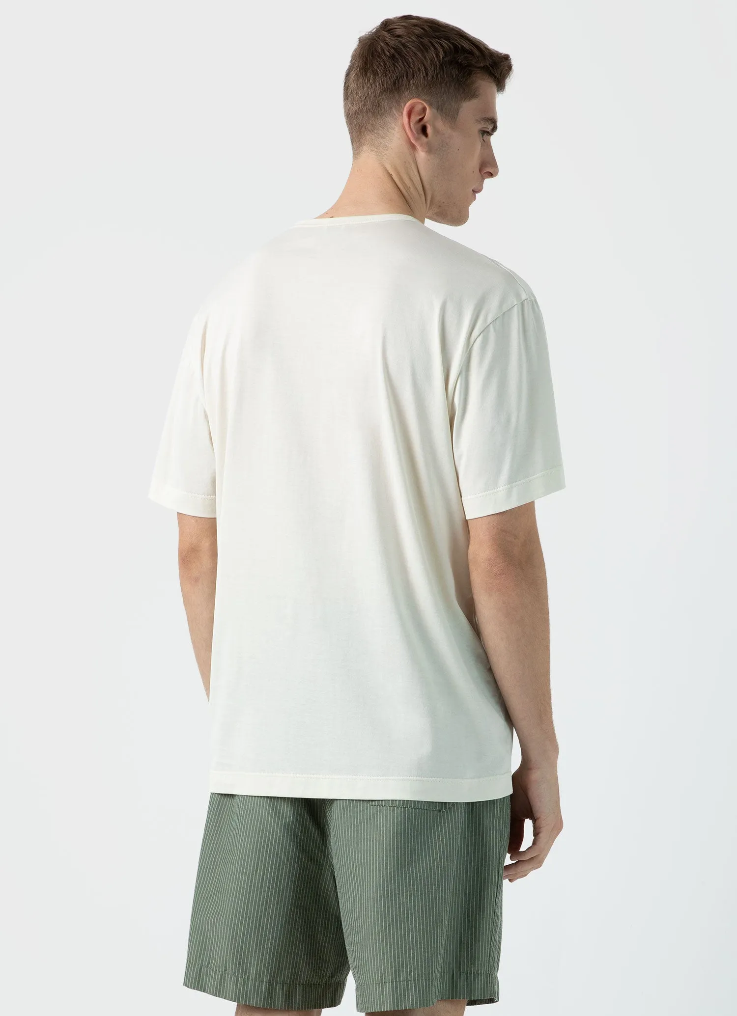 Men's Sunspel x Nigel Cabourn T-shirt in Stone White sold by Sunspel product image thumbnail 5