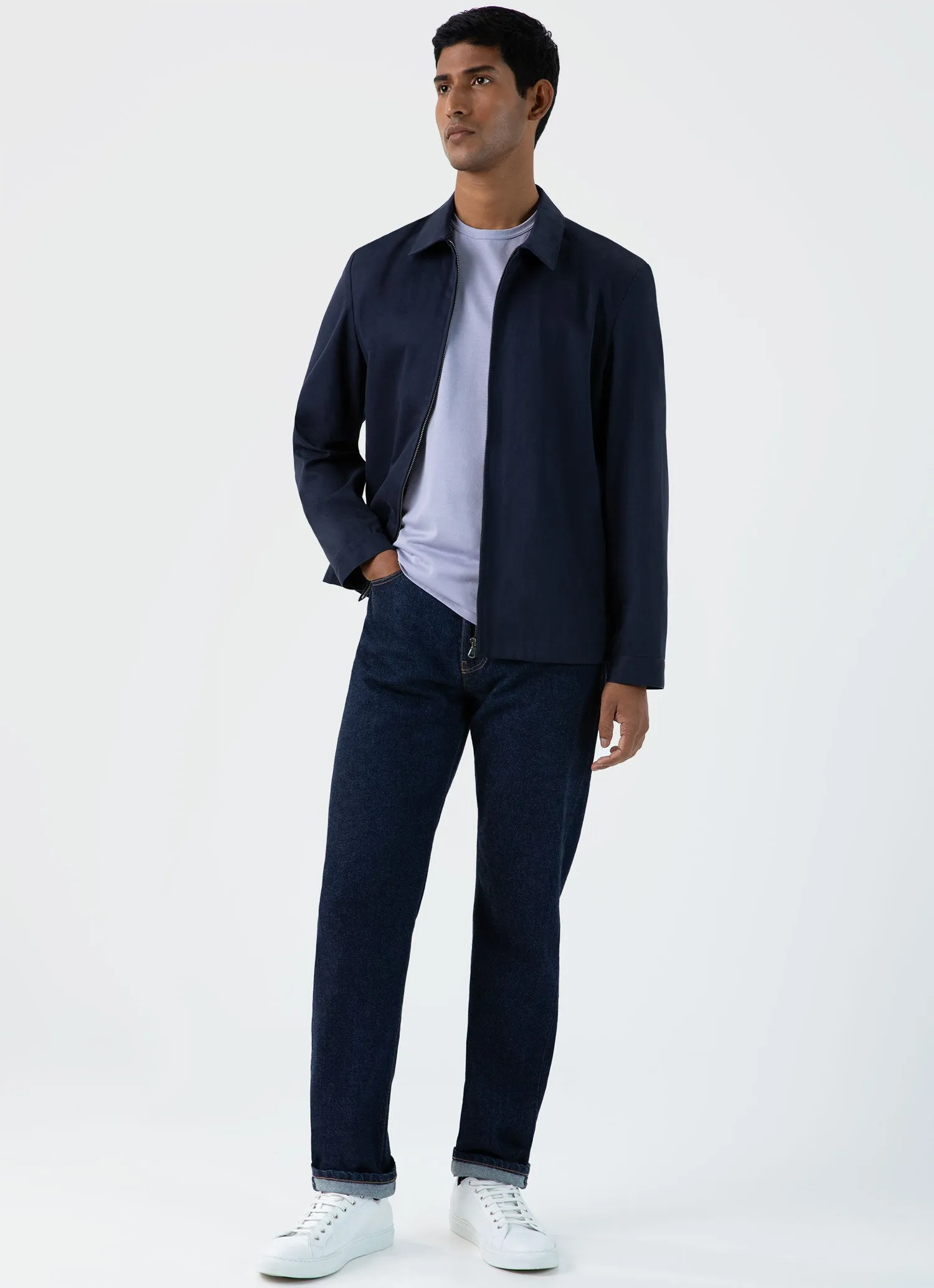 Men's Classic T-shirt in Lavendar sold by Sunspel product image thumbnail 3