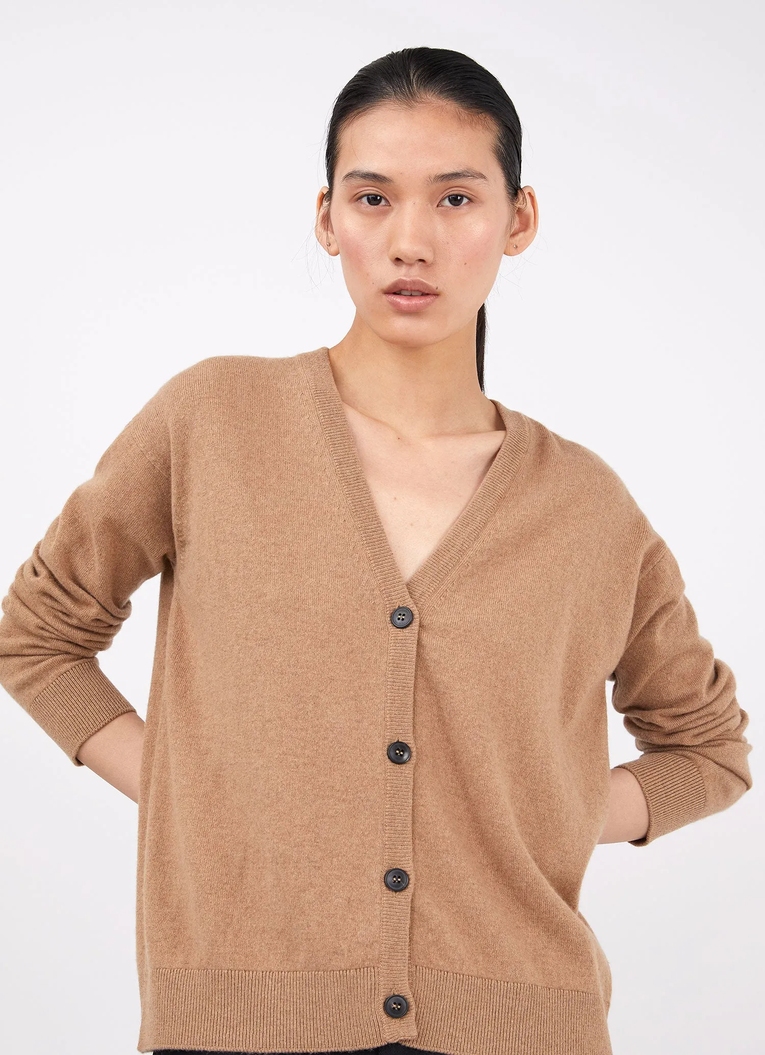 Women's Cashmere Boxy Cardigan in Camel sold by Sunspel product image thumbnail 2