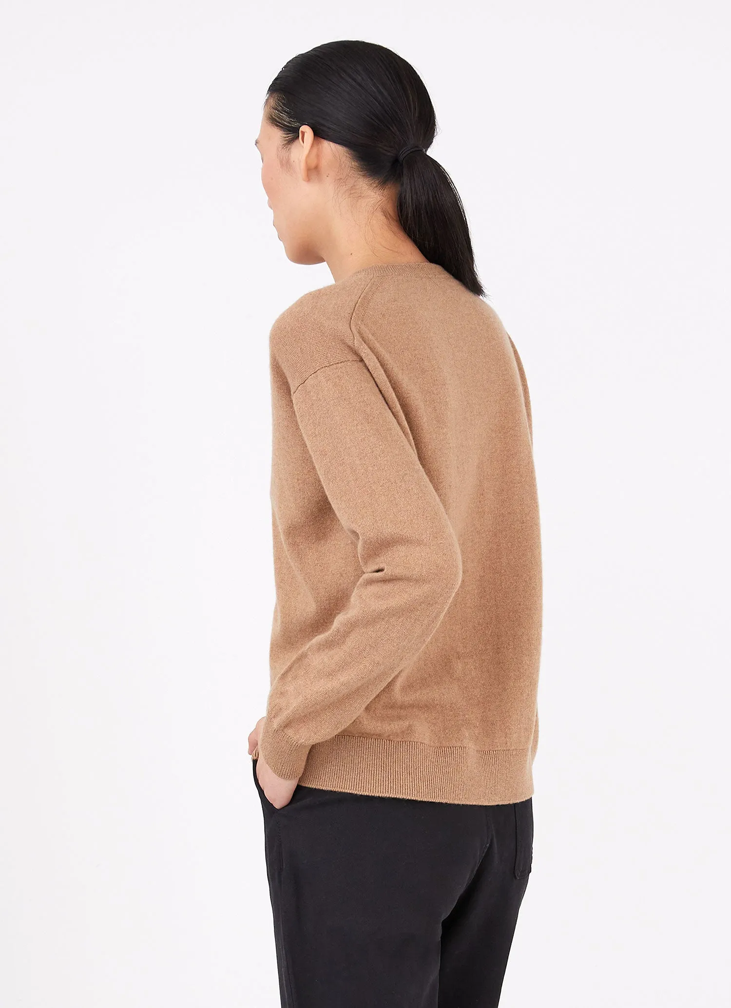Women's Cashmere Boxy Cardigan in Camel sold by Sunspel product image thumbnail 4