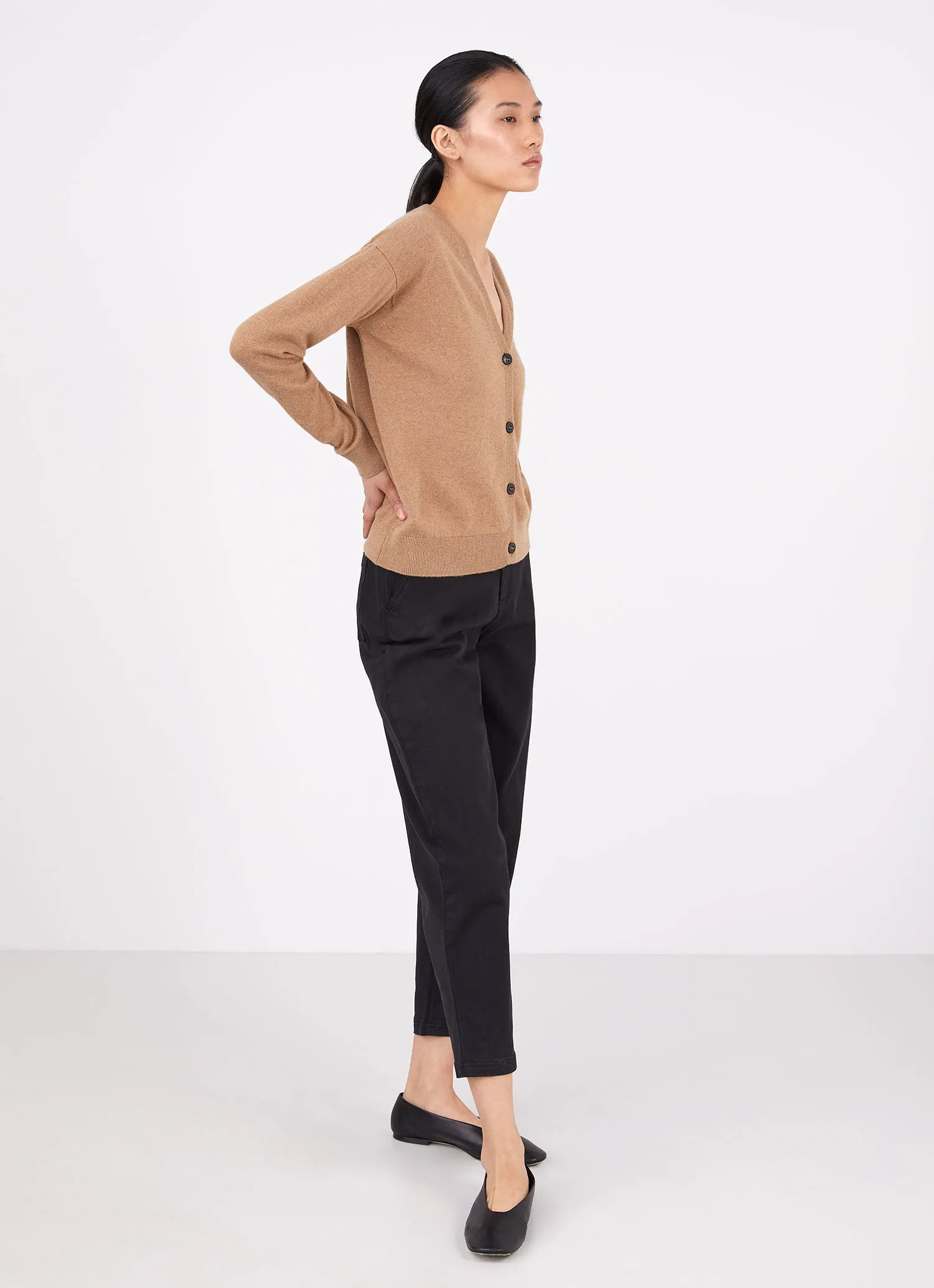 Women's Cashmere Boxy Cardigan in Camel sold by Sunspel product image thumbnail 3