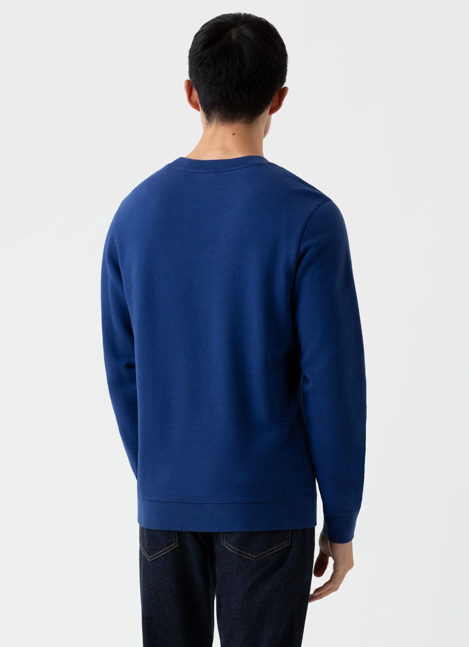 Men's Loopback Sweatshirt in Space Blue sold by Sunspel product image thumbnail 4
