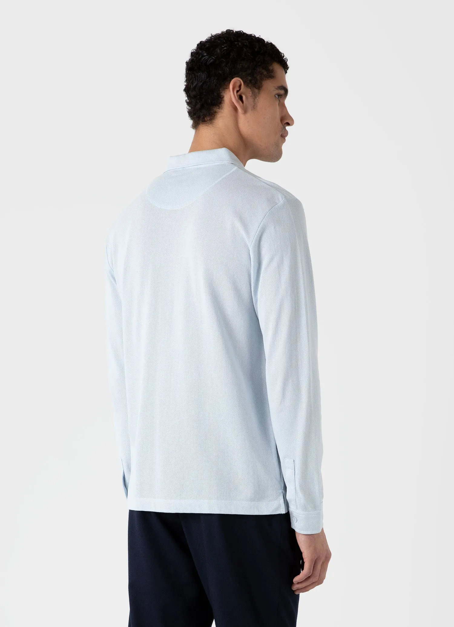 Men's Riviera Shirt in Light Blue sold by Sunspel product image thumbnail 4