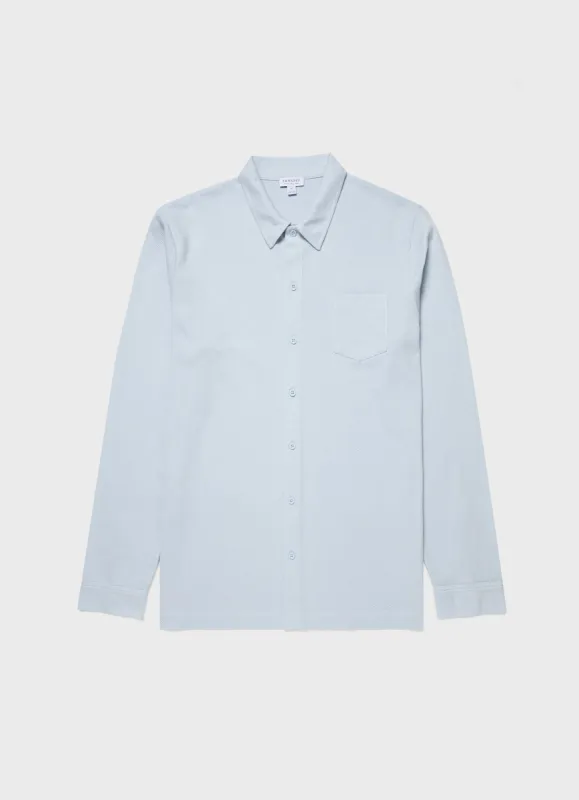 Men's Riviera Shirt in Light Blue sold by Sunspel