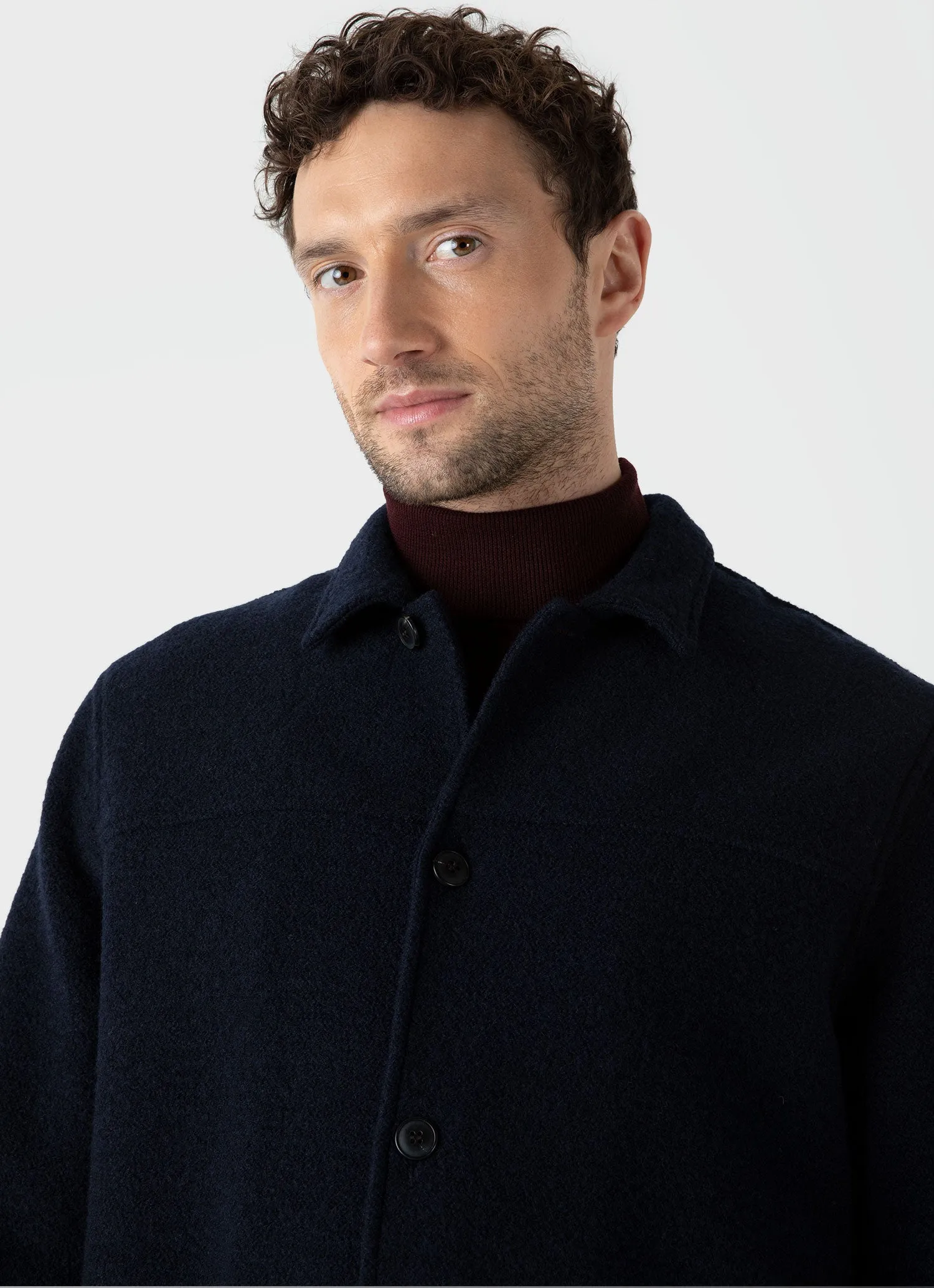 Men's Wool Donkey Jacket in Navy sold by Sunspel product image thumbnail 5
