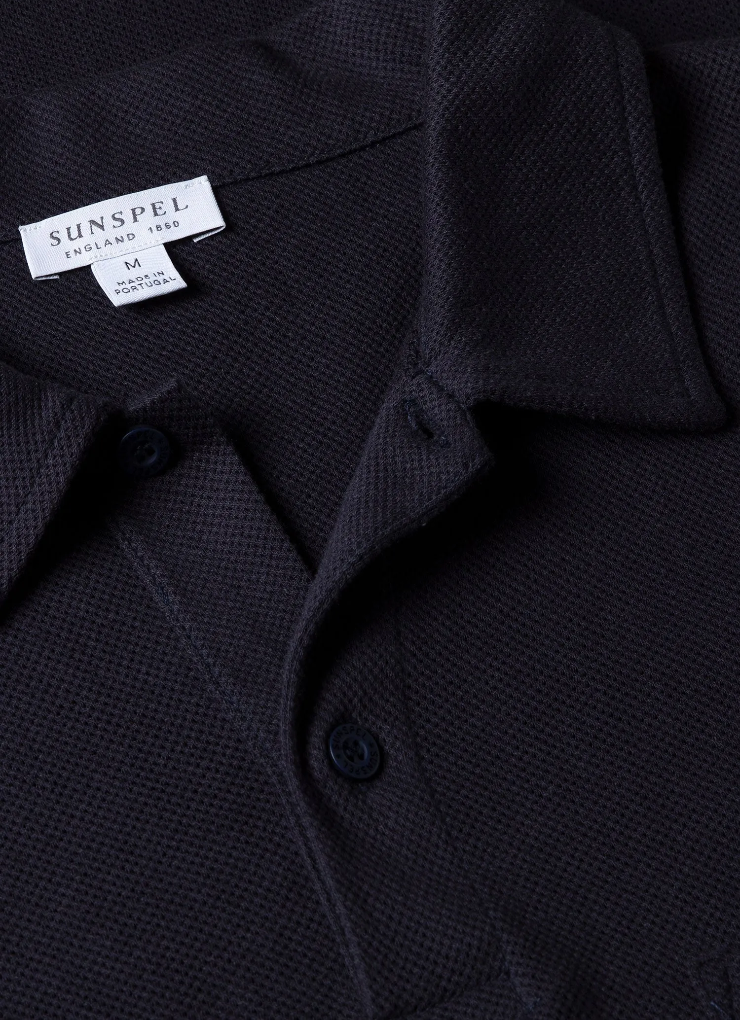 Men's Riviera Polo Shirt in Navy sold by Sunspel product image thumbnail 4