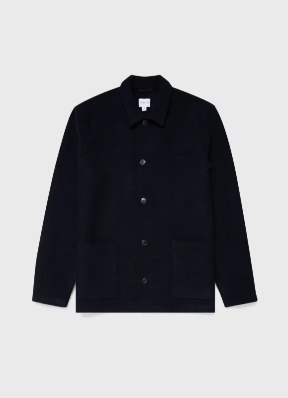 Men's Wool Donkey Jacket in Navy sold by Sunspel