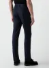 Men's Wool Trouser in Navy Melange sold by Sunspel