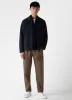 Men's Half Zip Loopback Sweatshirt in Black sold by Sunspel