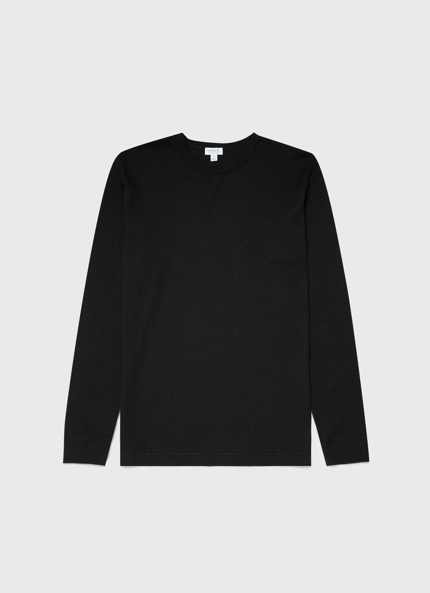 Men's Long Sleeve Waffle T-shirt in Coffee sold by Sunspel