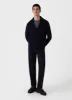 Men's Shawl Neck Cardigan in Navy sold by Sunspel