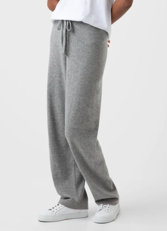 Women's Cashmere Lounge Pant in Grey Melange sold by Sunspel