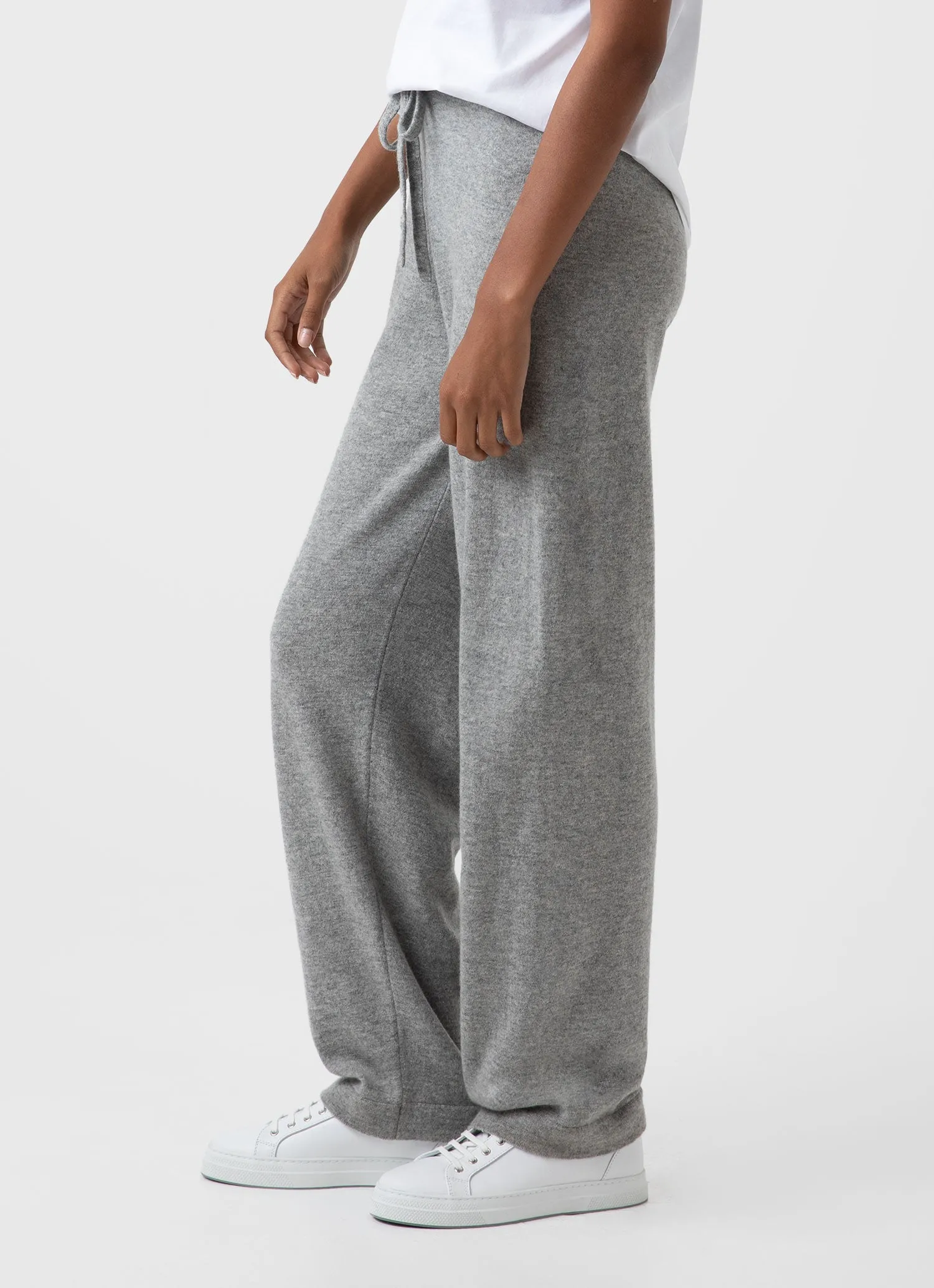 Women's Cashmere Lounge Pant in Grey Melange sold by Sunspel product image thumbnail 2