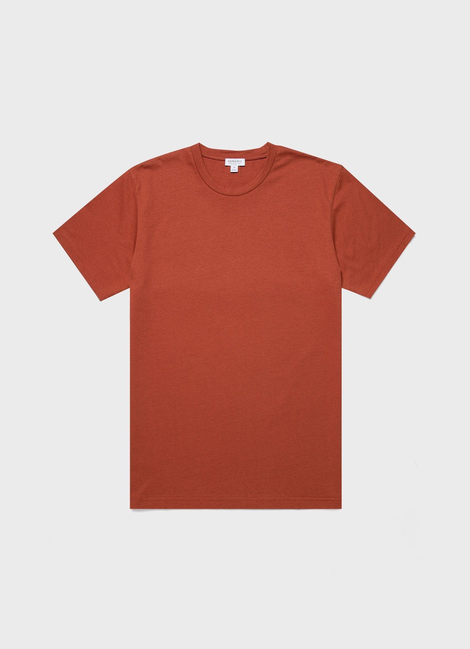 Men's Riviera T-shirt in Chestnut Melange sold by Sunspel