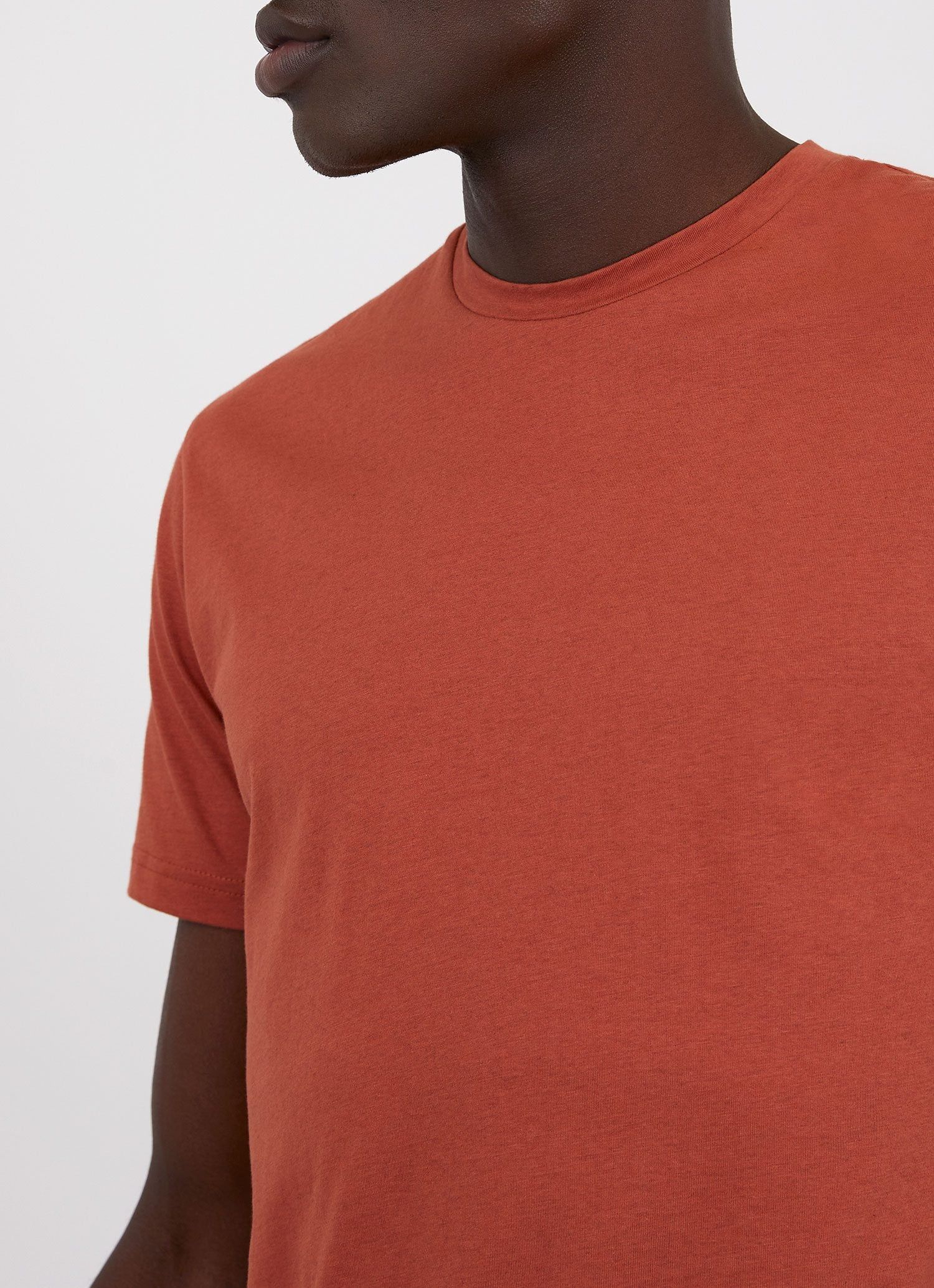 Men's Riviera T-shirt in Chestnut Melange sold by Sunspel product image thumbnail 5