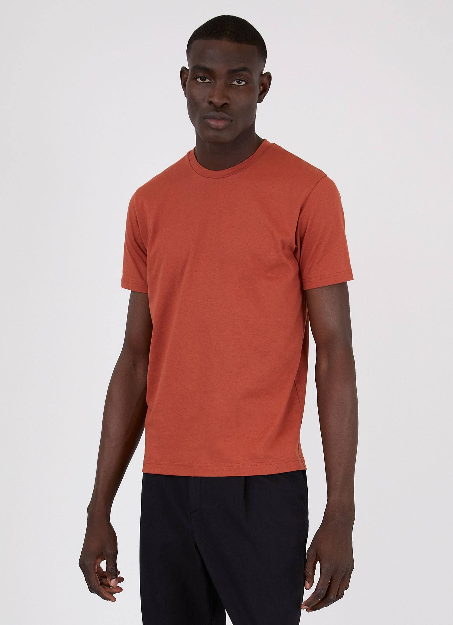 Men's Riviera T-shirt in Chestnut Melange sold by Sunspel product image thumbnail 2