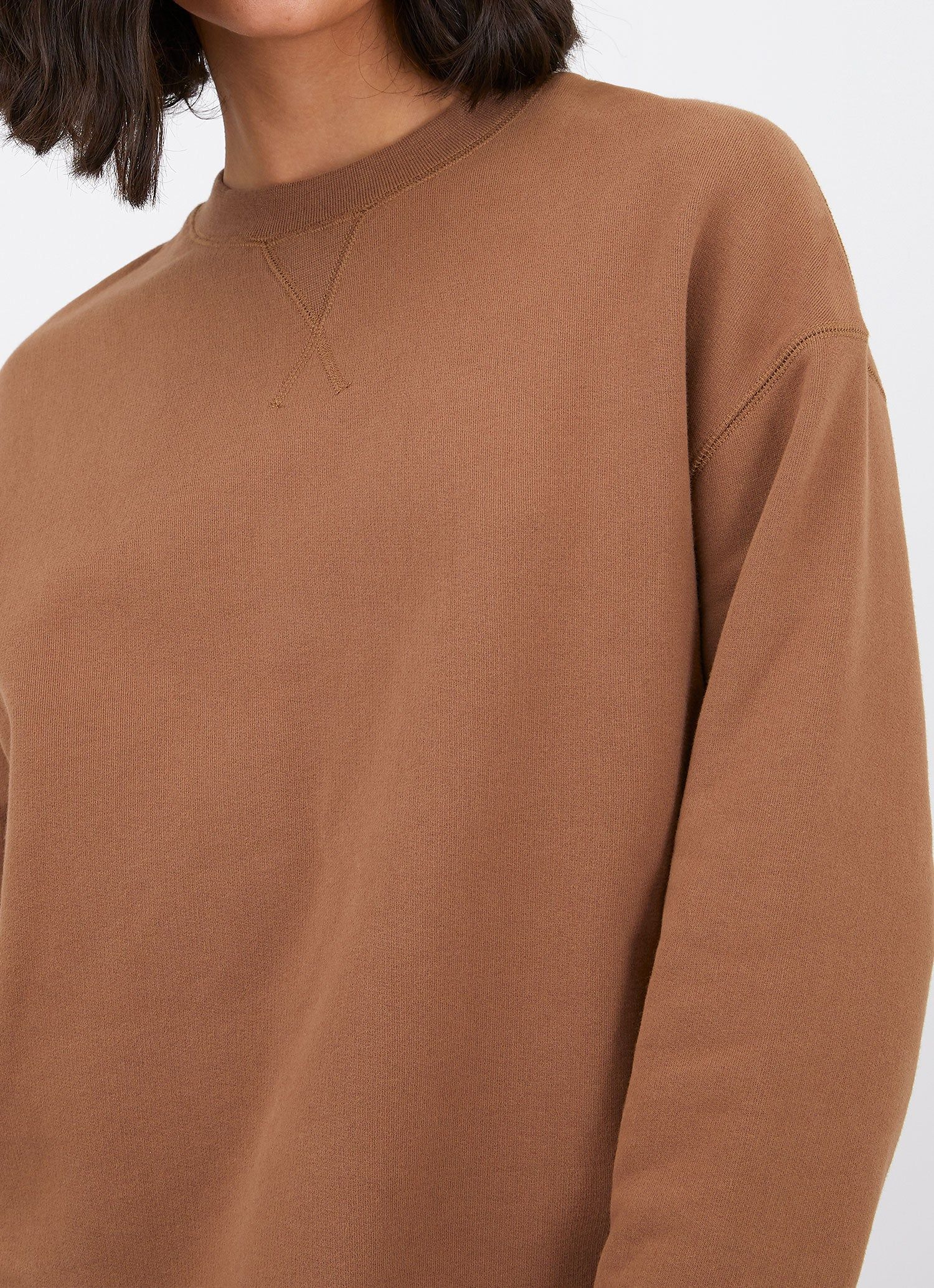 Women's Relaxed Loopback Sweatshirt in Mushroom sold by Sunspel product image thumbnail 4