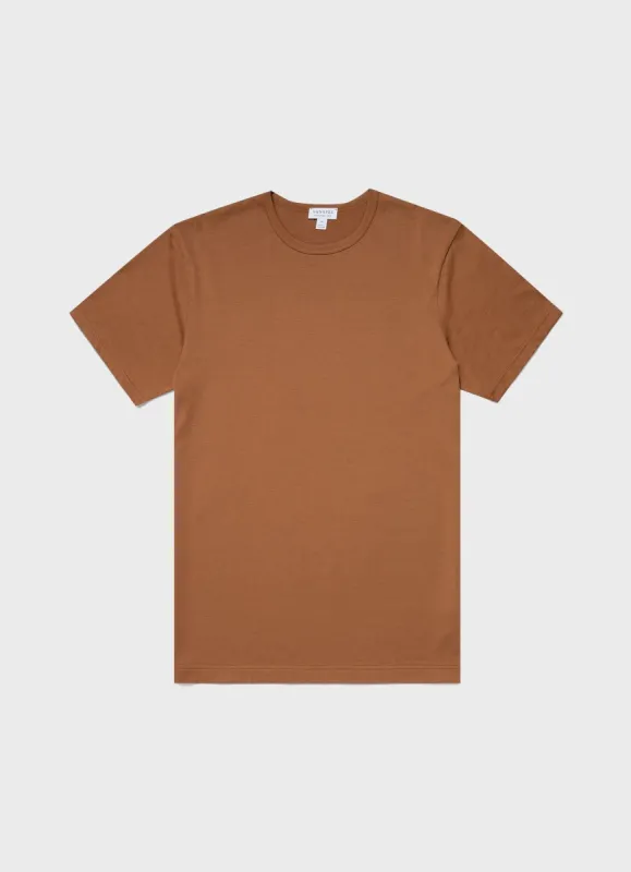 Men's Classic T-shirt in Gingerbread made by Sunspel