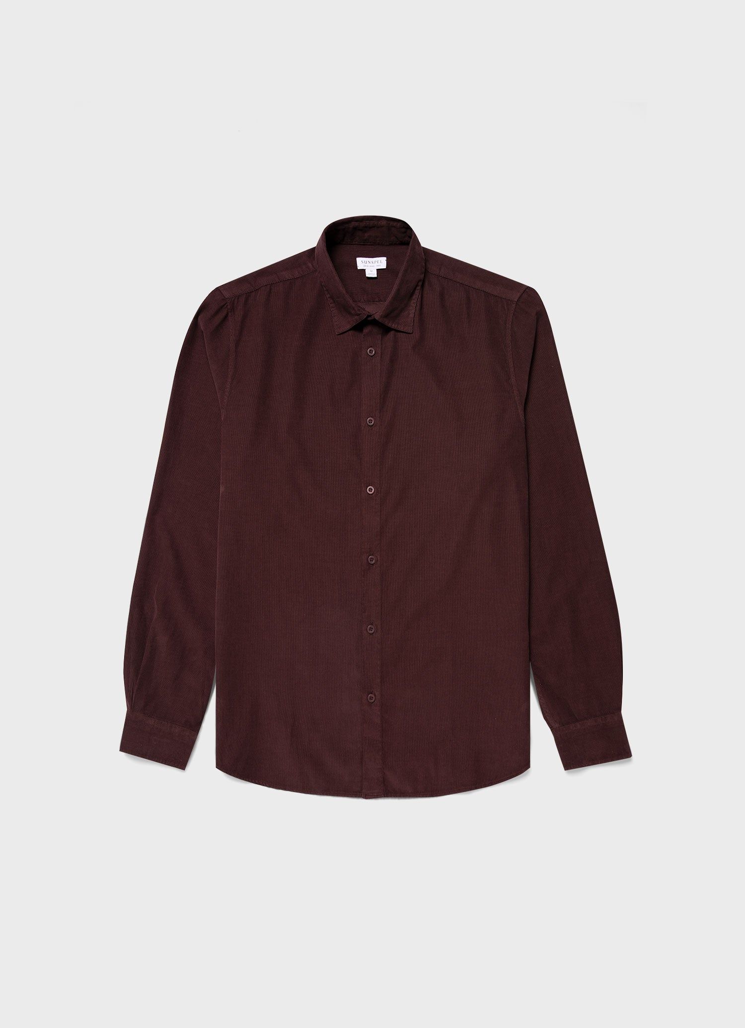 Men's Corduroy Shirt in Espresso sold by Sunspel