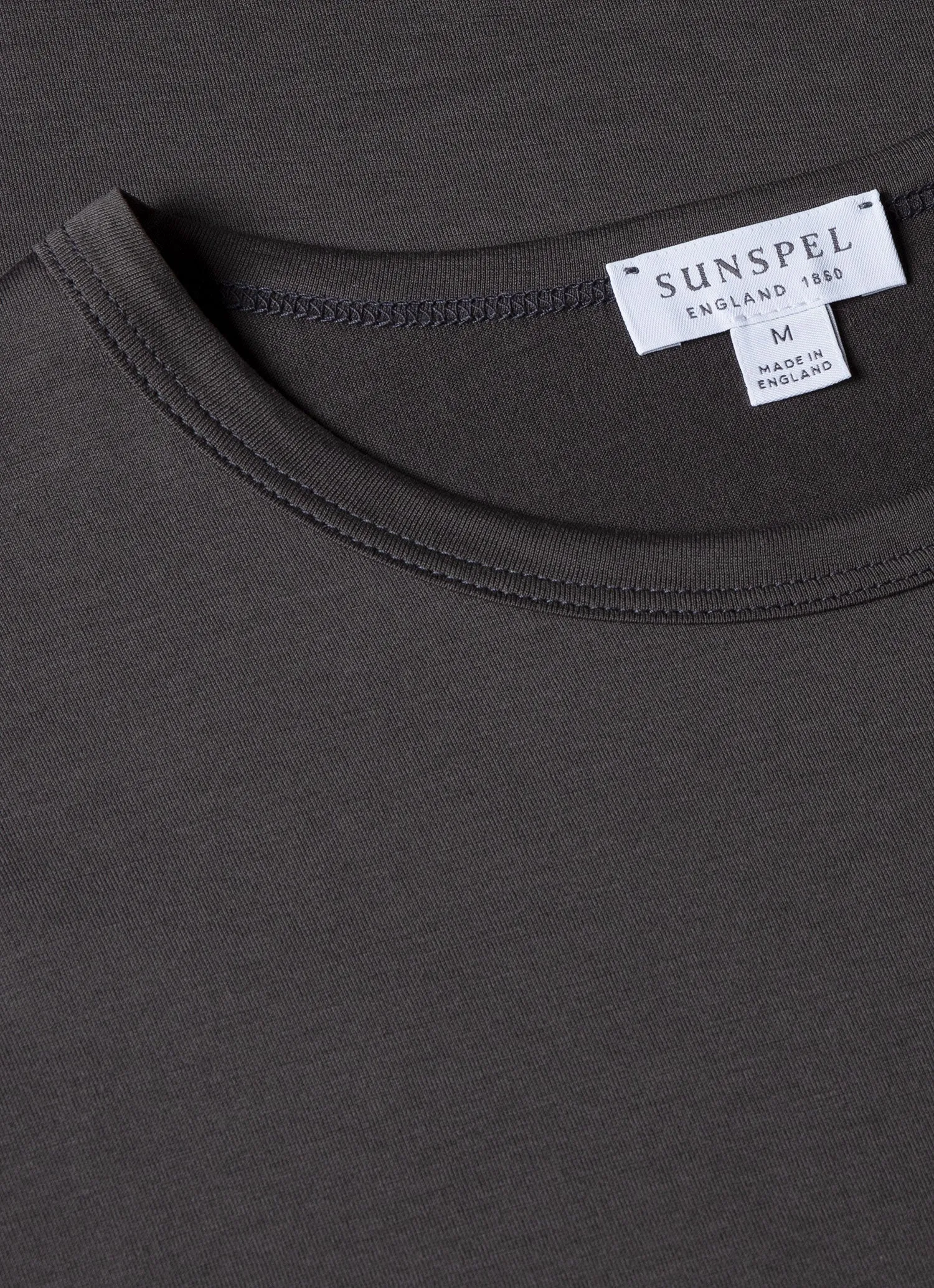 Men's Classic T-shirt in Charcoal sold by Sunspel product image thumbnail 4