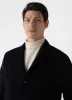 Men's Wool Cashmere Overcoat in Navy sold by Sunspel