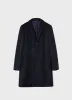 Men's Wool Cashmere Overcoat in Navy sold by Sunspel