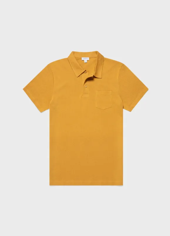 Men's Riviera Polo Shirt in Cider sold by Sunspel