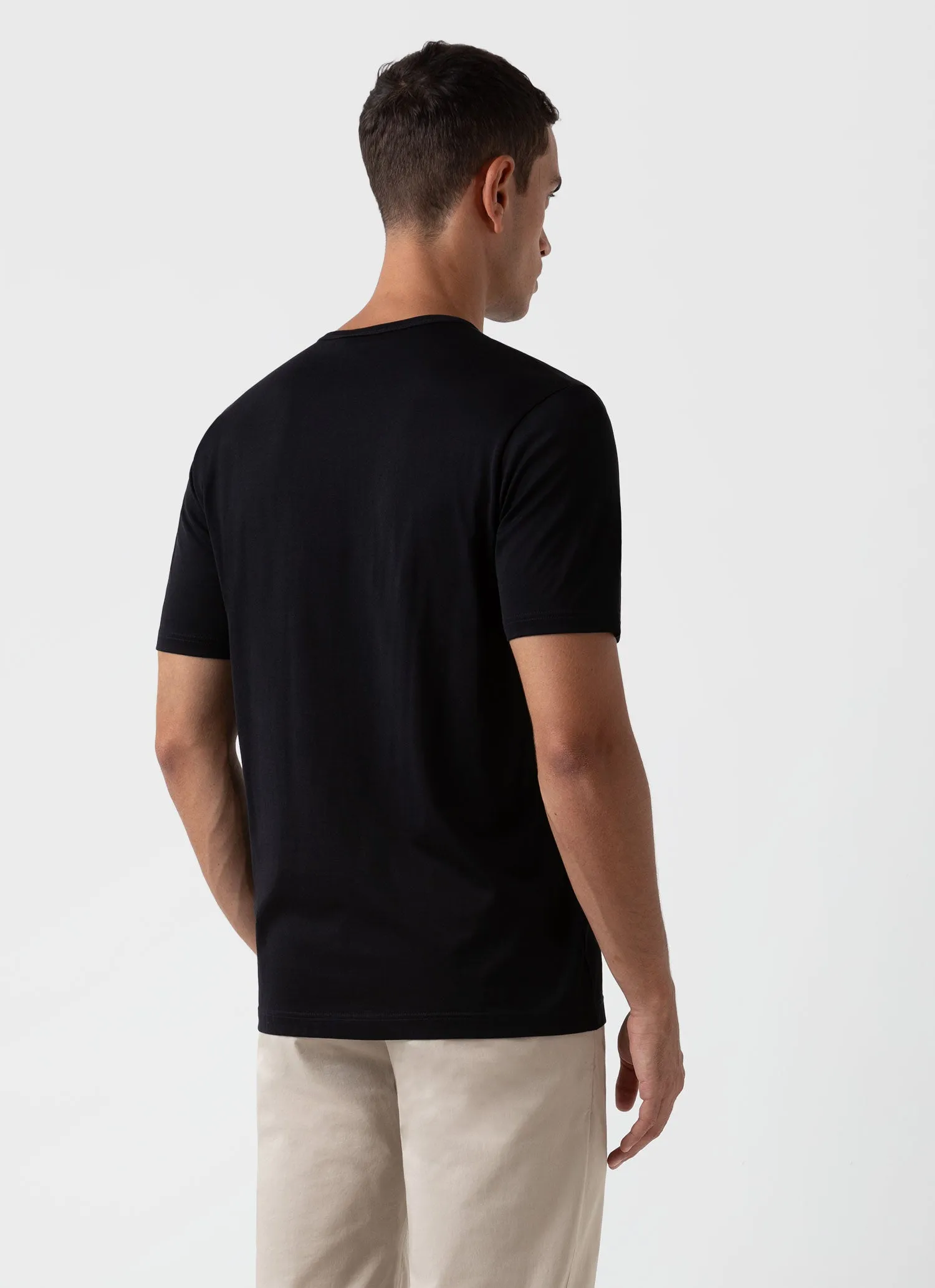 Men's Classic T-shirt in Black sold by Sunspel product image thumbnail 5
