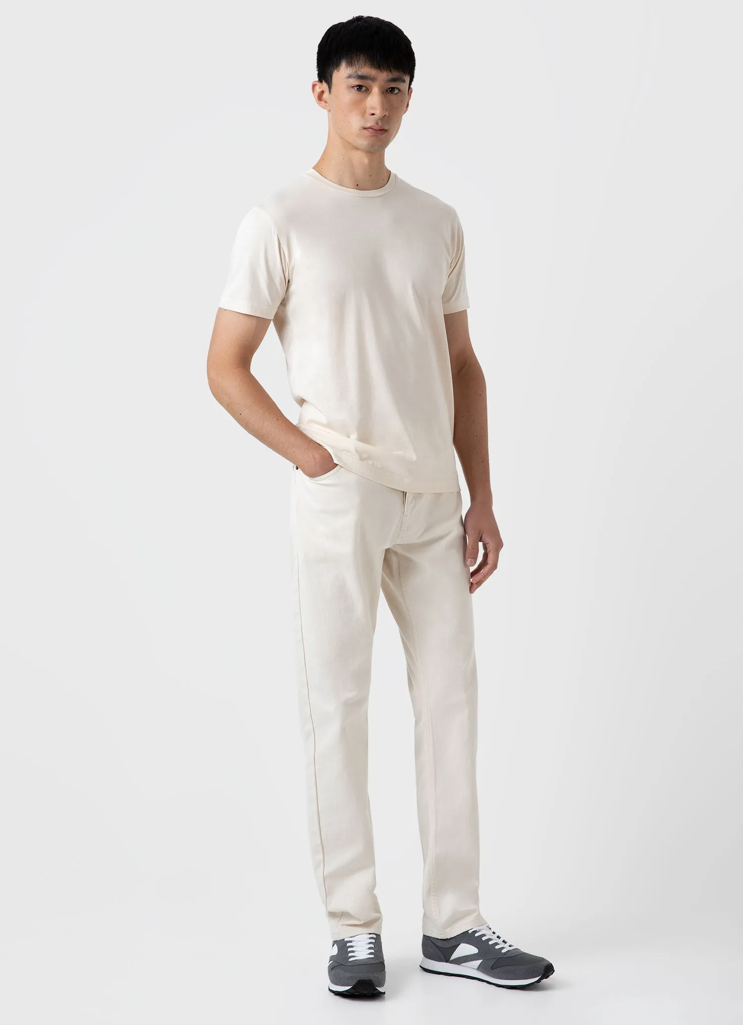 Men's Undyed Riviera T-shirt in Undyed sold by Sunspel product image thumbnail 3