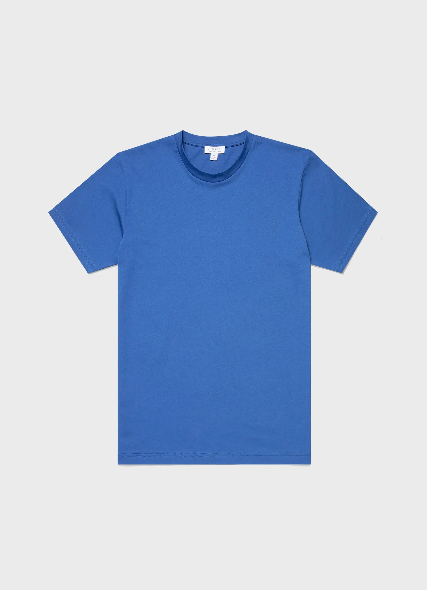 Men's Riviera Midweight T-shirt in French Blue sold by Sunspel