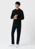 Men's Extra-Fine Merino Polo Shirt in Charcoal Melange sold by Sunspel