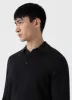Men's Extra-Fine Merino Polo Shirt in Charcoal Melange sold by Sunspel
