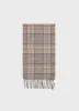 Cashmere Woven Scarf in Sandstone Check sold by Sunspel